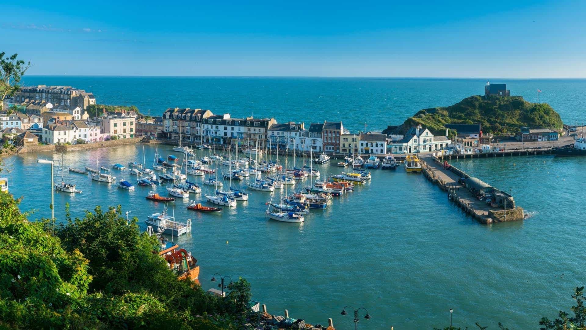 Ilfracombe harbour on the North Devon coast